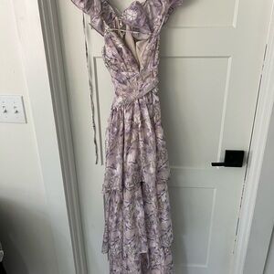 Floral Lavender Maxi Dress